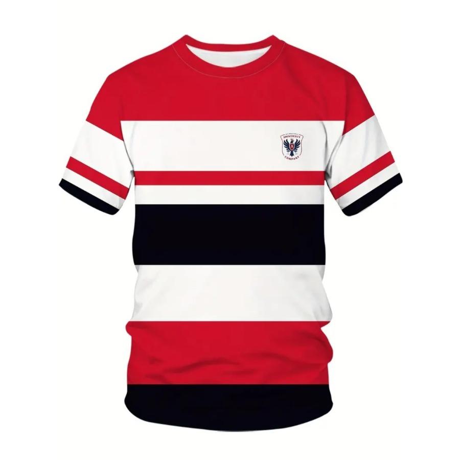 Pánské tričko nadměrné velikosti XL-7XL s krátkým rukávem a kulatým výstřihem, vintage ležérní, velké velikosti