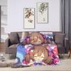 Umamusume Pretty Derby Cartoon Blanket Flannel Printed Portable Soft Throw Blanket for Bedding Bedroom Rug Piece
