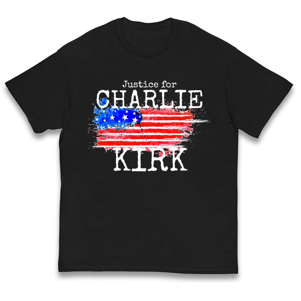 Justice For Charlie Kirk, Memorial Kids T Shirt
