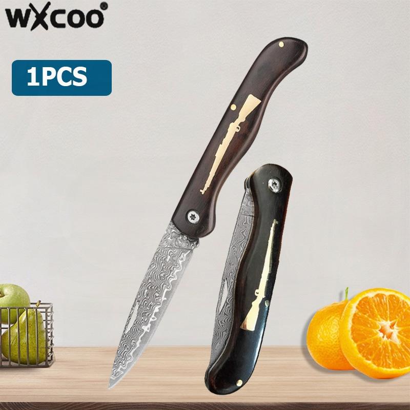 WXCOO Stainless Steel Folding Knife Multipurpose Knife for Cutting Vegetables Fruits Meat Kitchen Perfect for Home Cooking