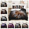 Bed Three-piece Dark Wind Animal Leopard Panda Kit Quilt Cover Two-piece Bedroom