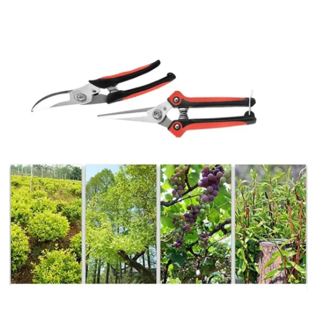 2Pcs Garden Pruning Shears Labor Saving Fruit Tree Thick Branch Pruning Shears Gardening Scissors Tools