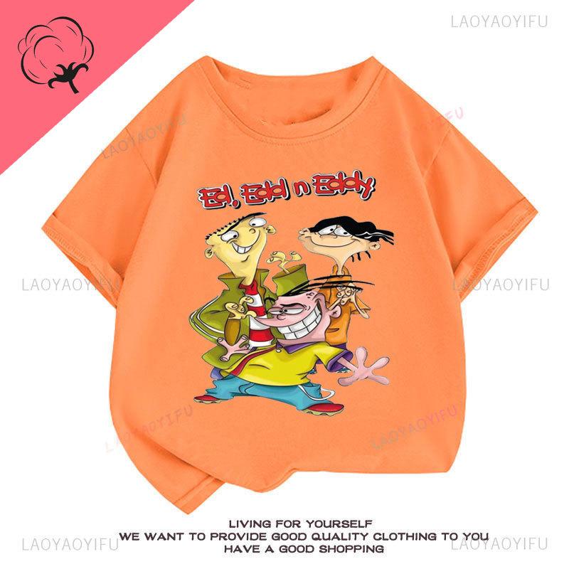 Ed Edd  Eddy Boy Shirt  Aesthetic Cartoon Characters Fan Clothes Kawaii Comic Casual Funny Girl Printed Tee Cotton Unisex Top