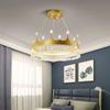 Modern Gold LED Pendant Chandelier Lighting for Bedroom Living Room Home Indoor Decoration Lighting Crystal Ceiling Pendant Lamp
