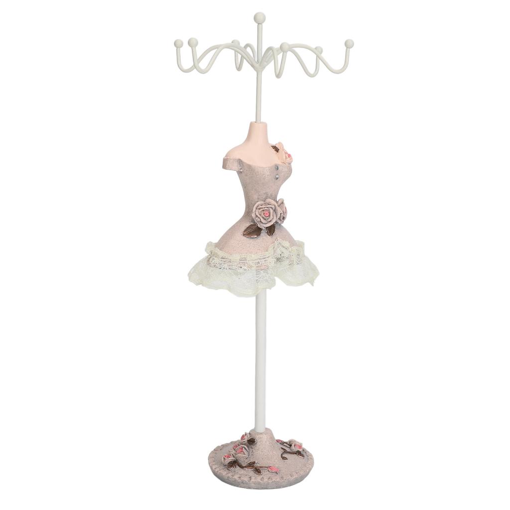Model Dress Jewelry Rack Holder Exquisite Compact Mannequin Dress Necklace Holder Jewelry Displays Stand for Earrings