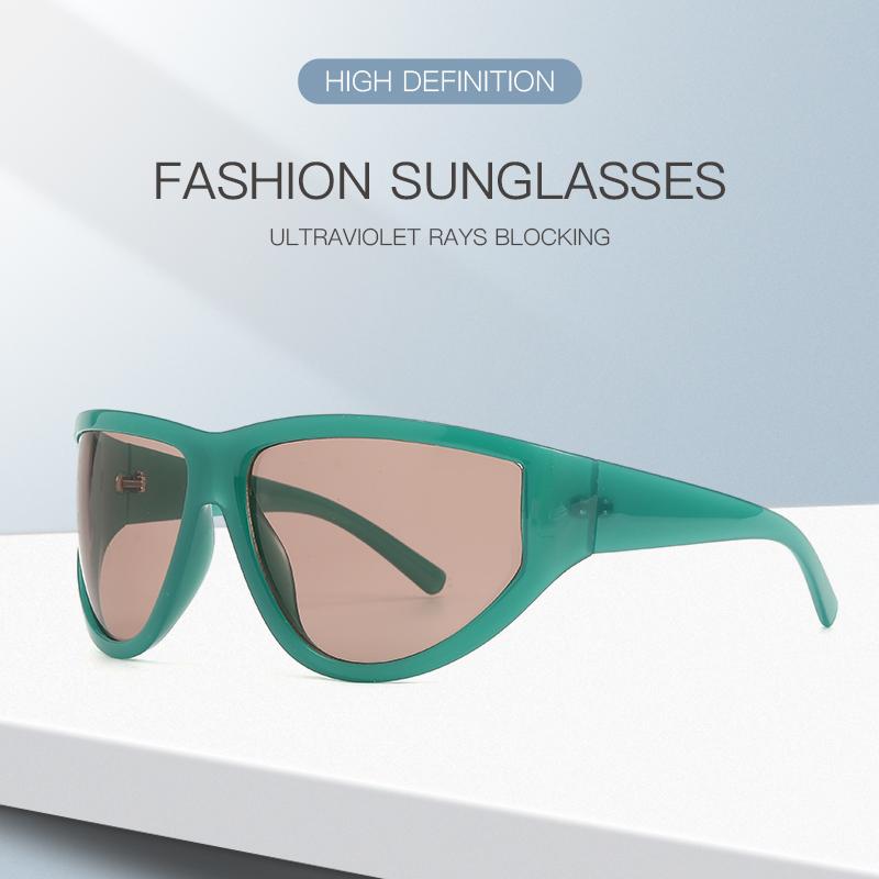 Oval Big Frame Street Fashion Sunglasses Sports Cycling UV Protection Stylish Eyewear