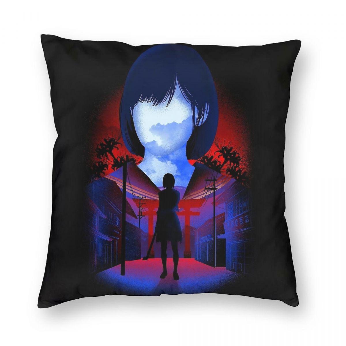 

Horror Game Silent Hill F Pillowcase Printed Polyester Cushion Cover Decorative Hinako Shimizu Throw Pillow Case Cover Home 12x12Inch