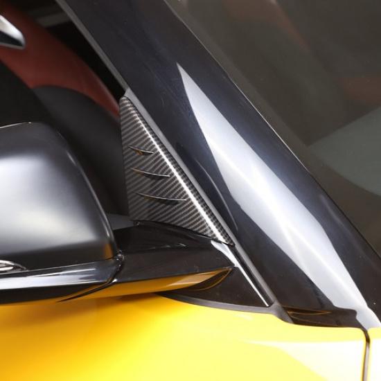 ABS Carbon Rearview Mirror Anti-wind Buffeting Deflector For Toyota Supra 19-22