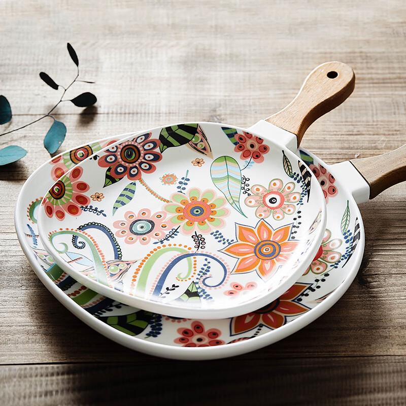 VAKADA Irregular Deep Ceramic Salad Bowl