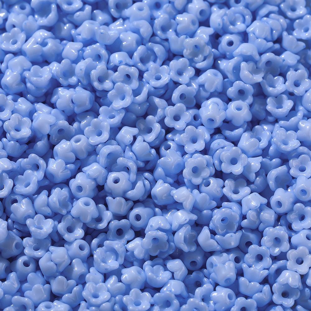 100Pcs 9mm Small Flower Beads Handmade DIY Bracelet Necklace Beaded Jewelry Accessories
