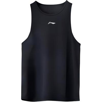 Li Ning Comfortable Sports Casual Running Basketball Fitness Loose Vest Unisex Vests Black Silver LWTU014-2