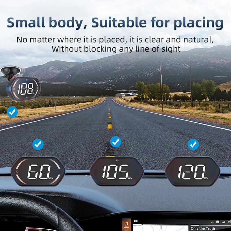 Usb Car Hud Head Display Digital Speedometer Gps Speed Meter Kmh Mph Dispaly For Truck Motorcycle Auto Part Accessories