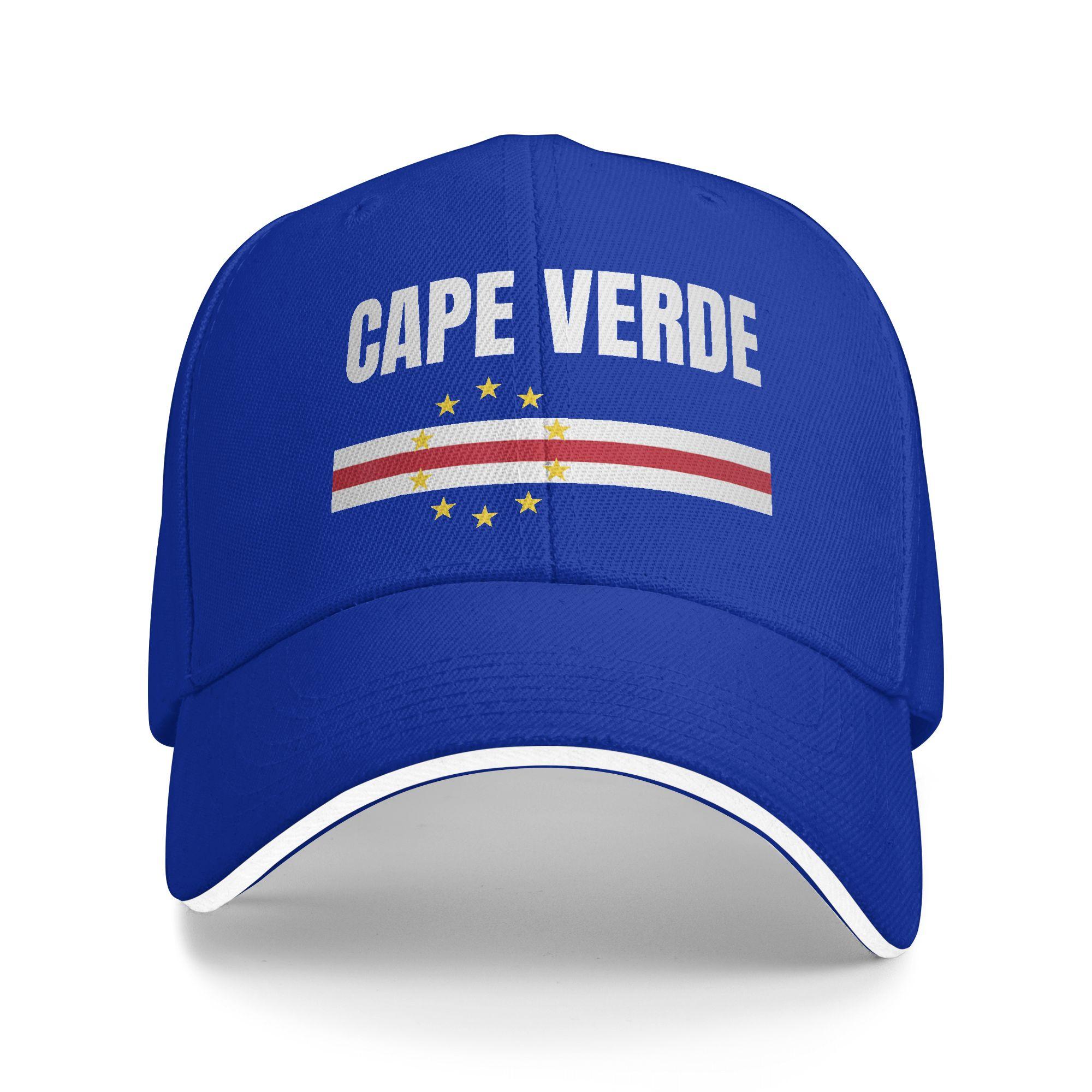 Cape Verde Flag Football Fan 2026 Sandwich Baseball Cap Casual Supporter Unisex Polyester Sun Cap Sport Workouts Hats Adjustable