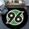 Hannover 96 FC Bedruckter Runder Teppich, Rutschfester Waschbarer Kreis-Teppich für Wohnzimmer Schlafzimmer Spielzimmer, Sportfan Dekoration, Feiertags-Geburtstagsgeschenk