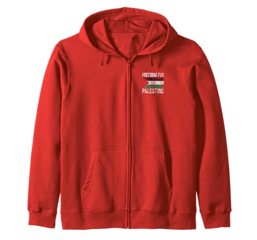 FREEDOM FOR PALESTINE FLAG FREE PALESTINIAN Zip Hoodie