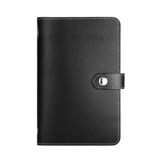 Cash Saving Binder Imitation Leather Clear PVC Pockets Tear-resistant Cash Holder for Bills Receipts Compact Money Organizer for Home Office Use