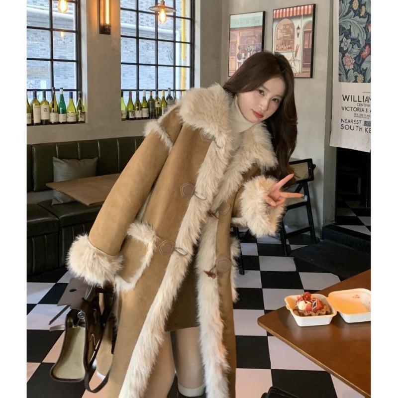 Winter Fur Integrated Imitation Fox Fur Coat Women's Long Loose Fluffy Thickened Fur Coat