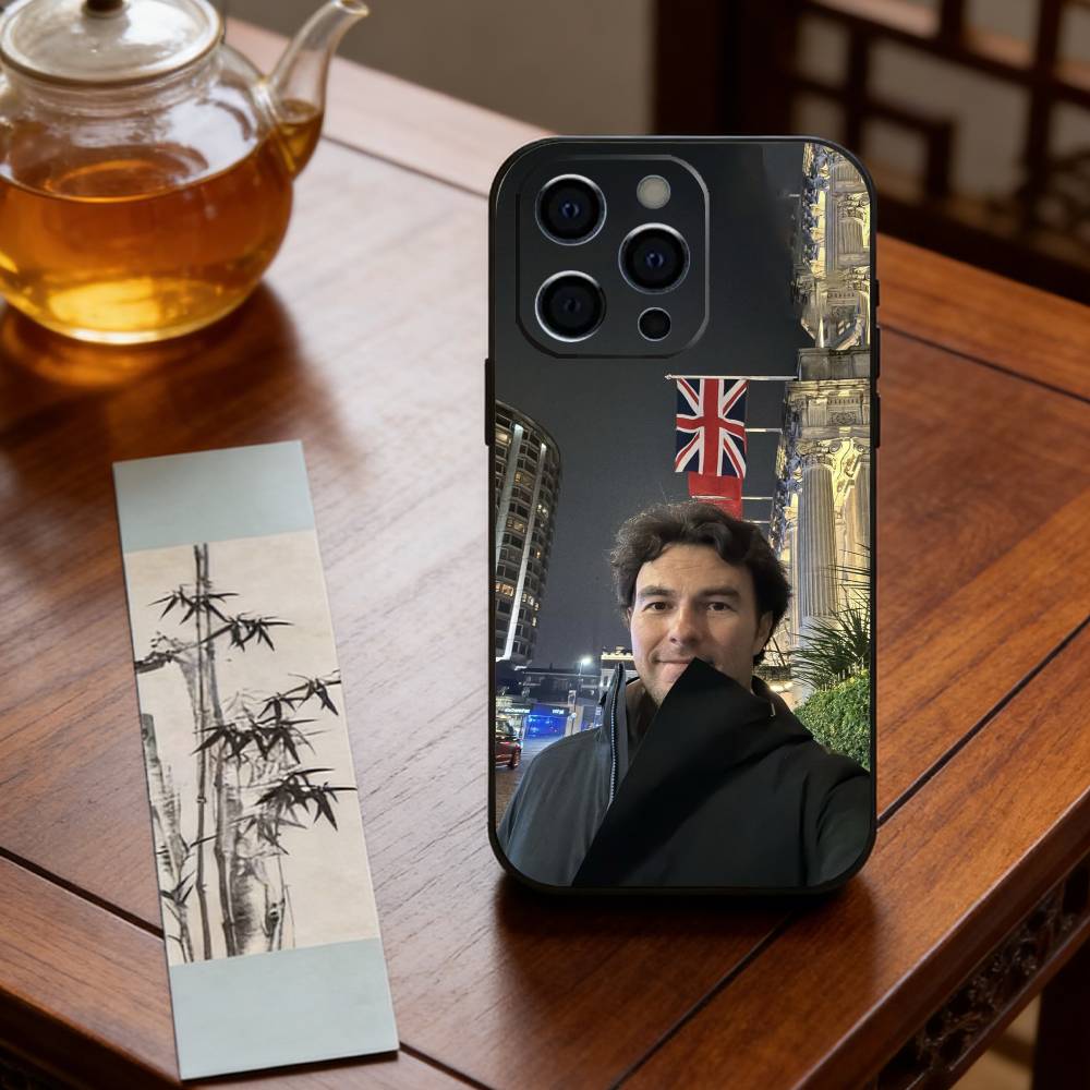S-Sergio P-Perez Phone Case For iPhone 17,16,15,14,13,12,11 Plus,Pro Max,XS,Soft Silicone Black Cover