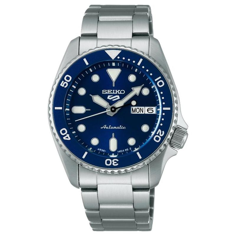 

SEIKO No. 5 series 100 meters waterproof fashionable Automatic Steel Strap 38mm women s watch blue dial SRPL77