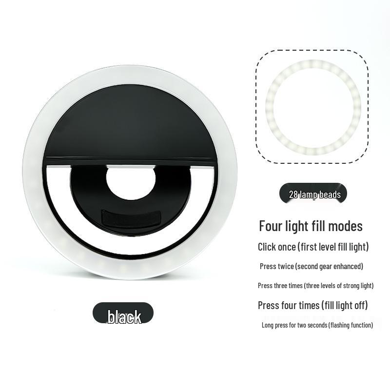 

RK-12 Перезаряжаемая светодиодная кольцевая лампа для селфи для мобильных телефонов