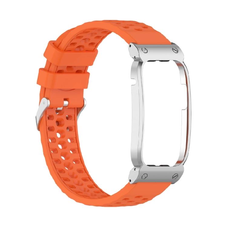 Model-Specific Replacement Band with Metal Protective Frame, Multiple Adjustment Holes and Open Silicone Design for CIRQA