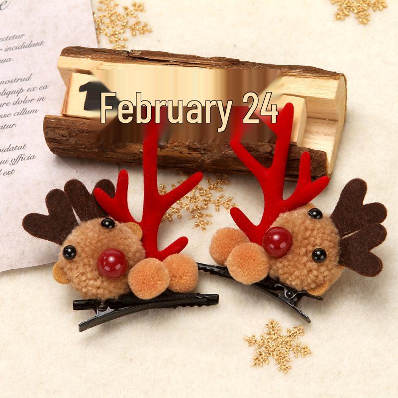 Christmas Party Set: Glasses, Headband, Hair Clips - Cartoon Gift for Kids' Birthdays