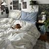 French Style Retro Printed Bedding Rural Style Duvet Cover Solid Color Dust-proof and Easy To Clean Mattress Protective Covers Envelope Pillowcase