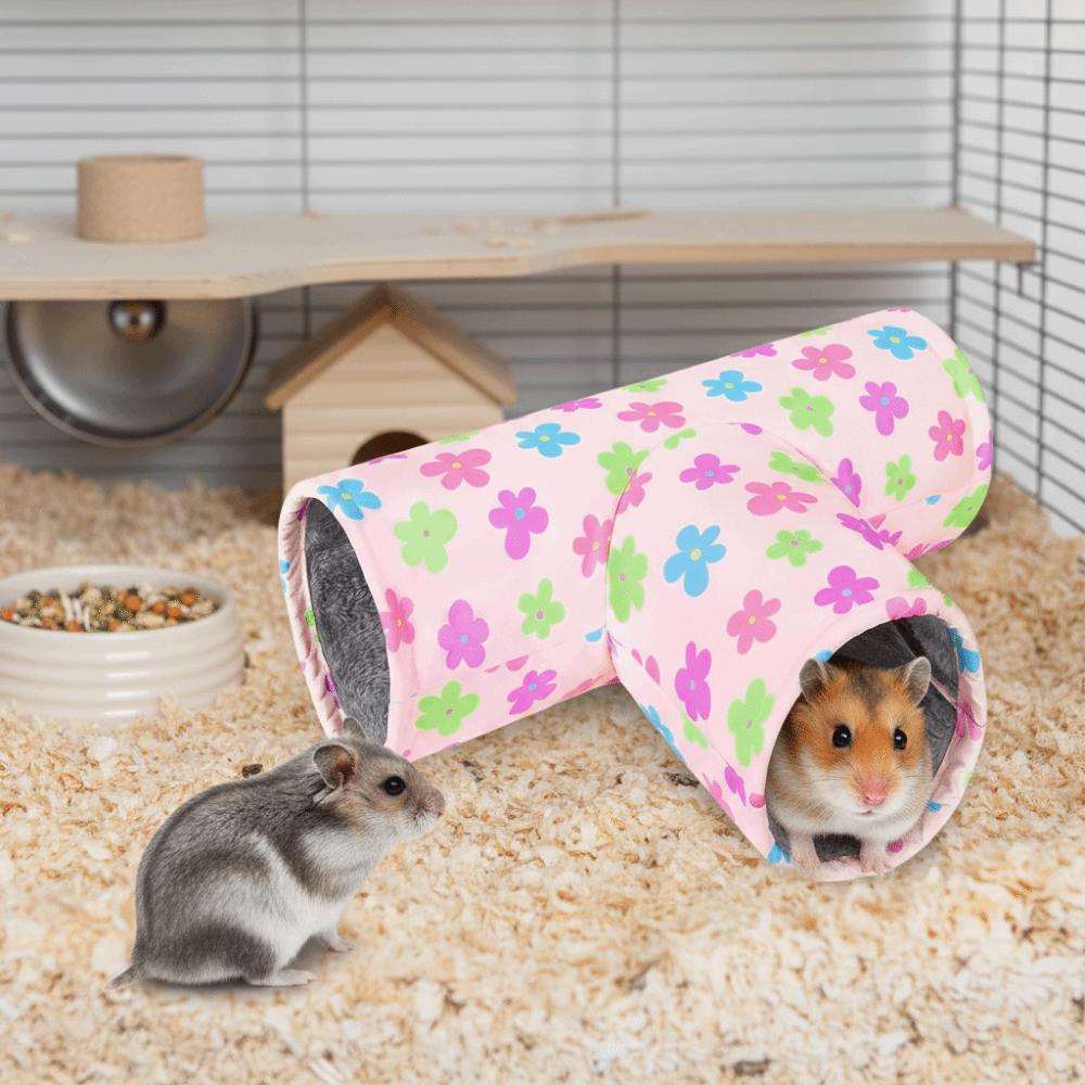 Warm Guinea Pig Tunnel House Thickened Pet Collapsible Tube Toy  Playtime Activity