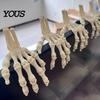 Creative Holiday Atmosphere Decor Halloween Skeleton Hands, 3D Printed Hand Bones Model, Realistic Artistic Horror Room Decorations Spooky Bone