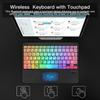 Luminous Bluetooth Touchpad Keyboard: Portable, Rechargeable & Compatible with iPad, Phone, Tablet