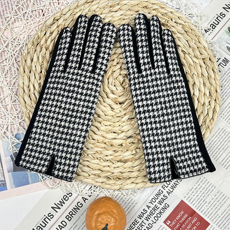 Qiandongge Touch-Screen Gloves For Women'S Autumn Driving, Riding Electric Vehicles, Warm And Cold-Proof Velvet Gloves