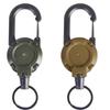 Retractable Tactical Easy-Pull Buckle Keychain with Steel Wire Rope