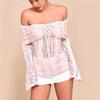 New Lace Top Women Pullovers 2025 Lace Long Sleeves Turtleneck Sexy Casual Basic Blouse Woman T Shirt Thin Solid Color Tops