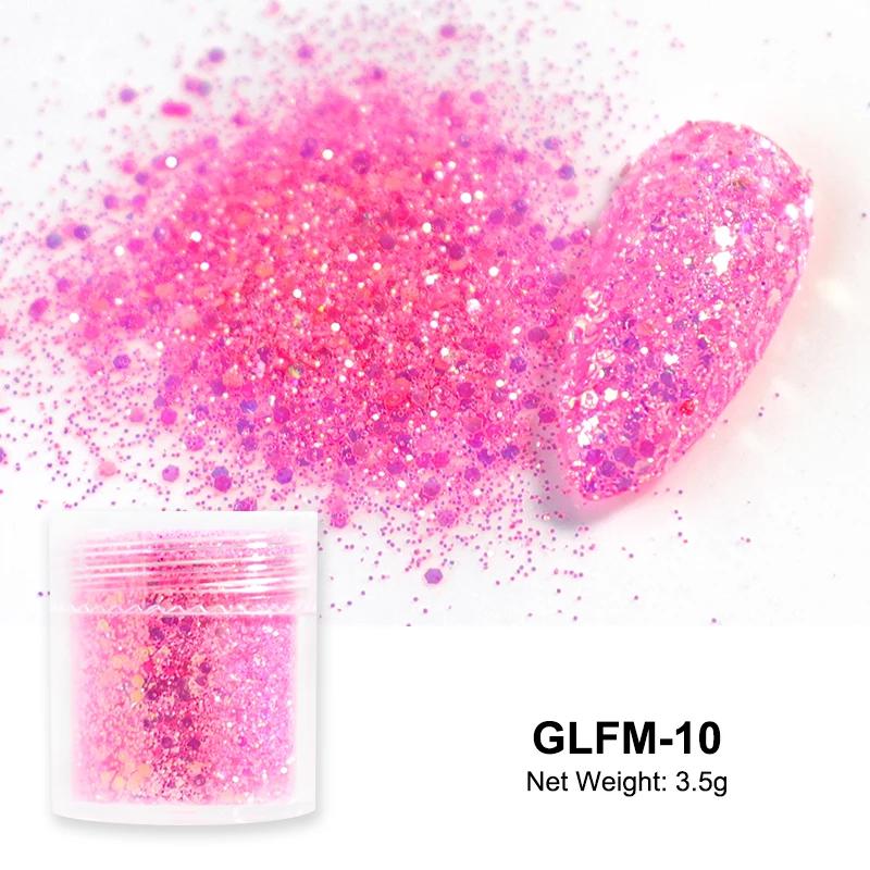 3,5g Paillettes Iridescentes Sucre pour Ongles Coloré Candy Coat Poudre Pigment Pour Manucure Effet Sucre Poussière Brillante Décorations Nail Art