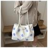 Polka Dot Shoulder Tote Bag Large Capacity Buckle Design For Daily Commuting Shopping