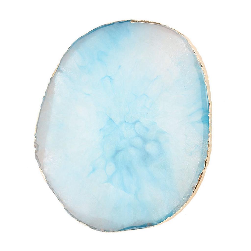 Resin Nail Art Palette Farbe Zeichnen Farbplatte Goldener Rand Maniküre Nagel DIY Werkzeug Blau