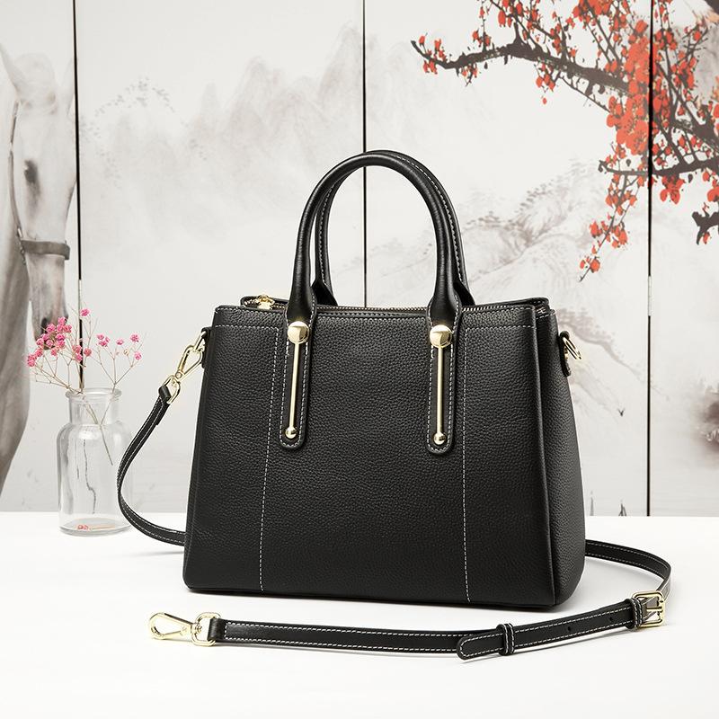 Bag Women's First Layer Cowhide Handbag Genuine Leather Women's Bag Messenger Commuter Bag
