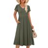 Women's Color Short-sleeved Slim Fit Fashionable Long Dress