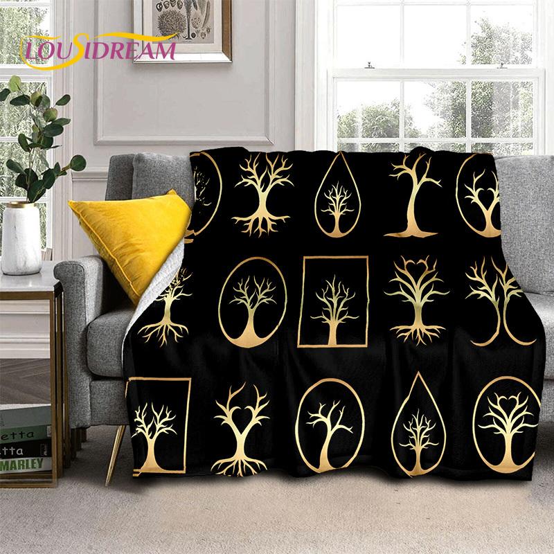 Tree of Life Nature Viking Yggdrasil Norse Soft Flannel Blankets,Throw Blanket Comfortable Blanket for Picnic Beds Home Bedroom