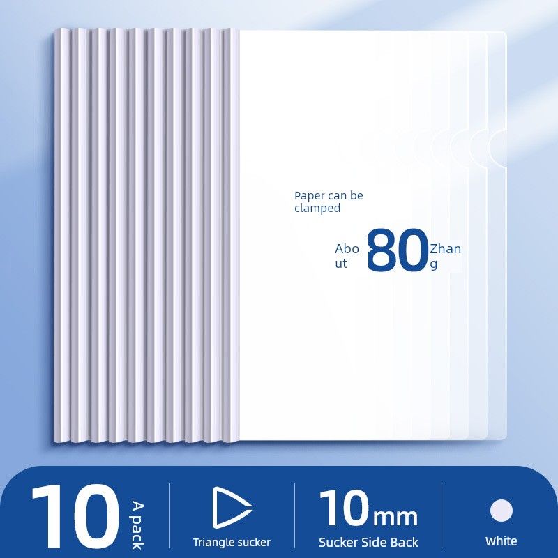 

File Students Use Storage Book Transparent Insert Slide Grip Report Cover 10 Pieces [Regular 10mm] White
