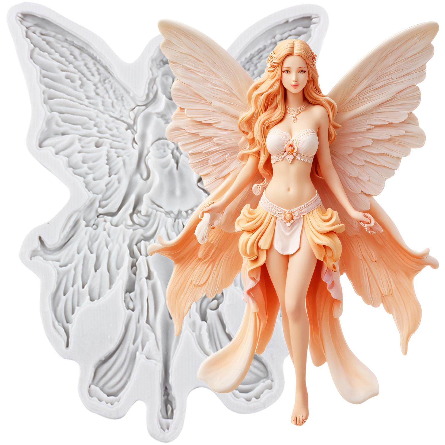 

Силиконовая форма Фея-бабочка Дух бабочки Формы для мастики Инструменты для украшения торта Топпер для кекса Конфеты Смола Глина для лепки Шоколад Форма для гампасты серый