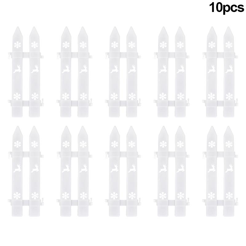 10/15/20 szt. Choinka ozdoba ogrodzenia biała plastikowa roślina mini ogrodzenie na przyjęcie noworoczne dom ogród świąteczny wystrój wnętrz