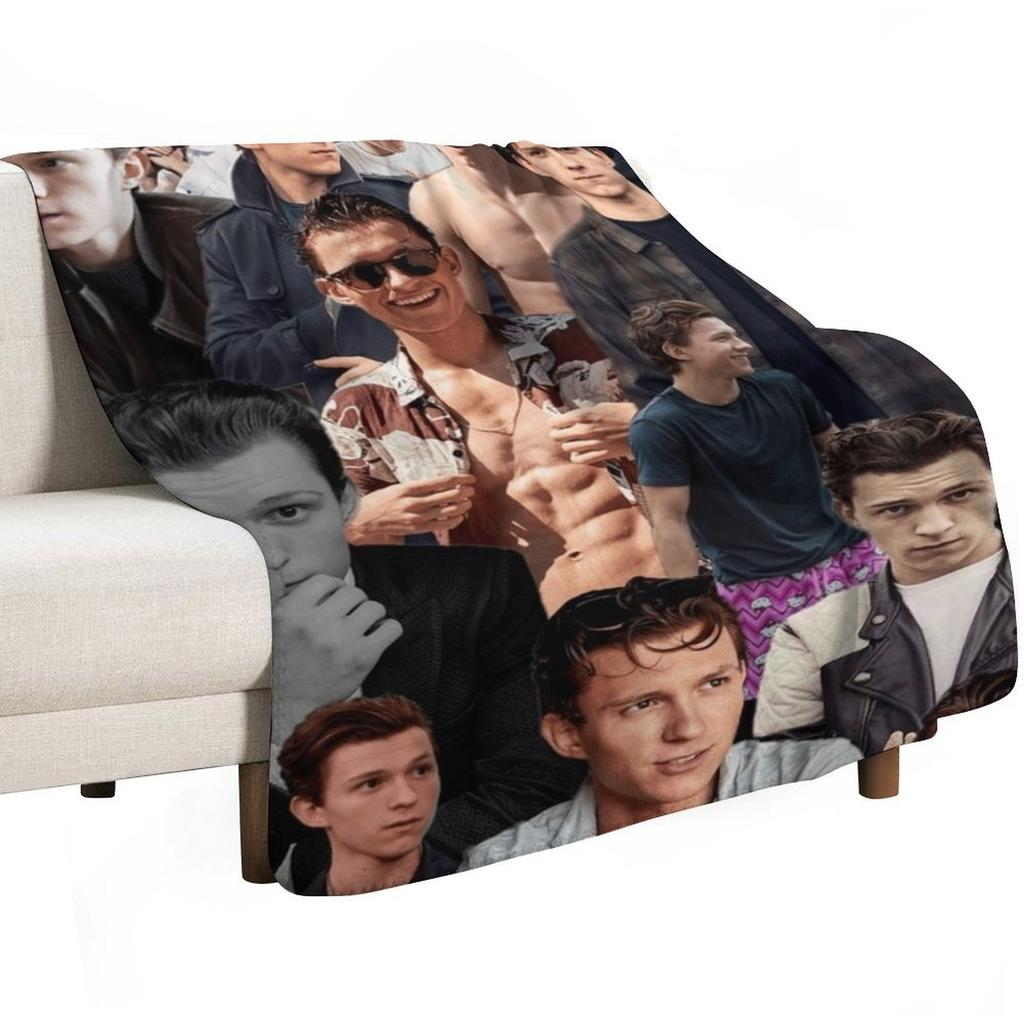 Tom Holland Collage Throw Blanket Soft Sherpa Fleece Warm Blanket For Winter