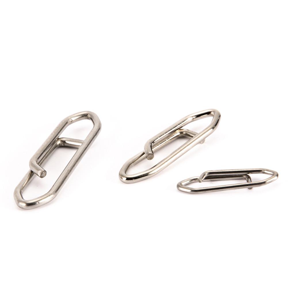100pcs Stainless Steel Fast Link Clip Quick Change  Clips Fishing Snap Fishing Clip Interlock Tackle