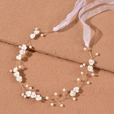 Schmuck Haaraccessoires Hochzeit/Abschlussball Perlen-Haarranke Handgefertigt Braut-Haarreifen Kopfschmuck