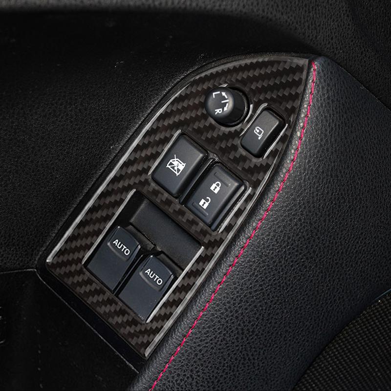 

Для Toyota 86 Subaru BRZ 2013 2014 2015 2016 2017 2 шт., крышка кнопки подъема окна из углеродного волокна, крышка