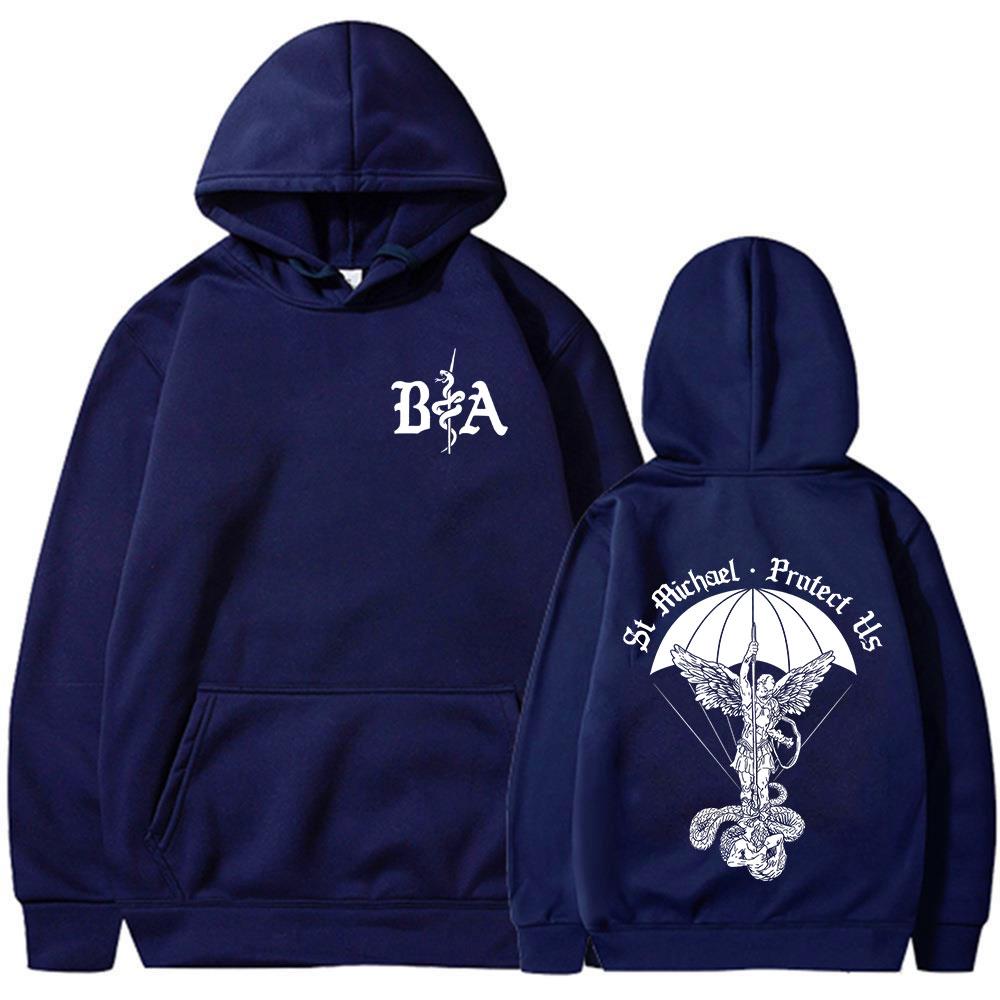 ST Michael Brothers in Arms Double Sided Print Hoodies Women Clothing Fashion Sweatshirt Oversized Long Sleeve Pullovers