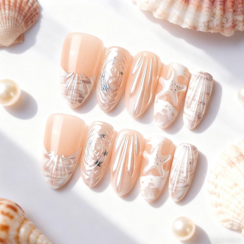 30-Piece Seashell 3D Vacation Style Summer Nail Art Set