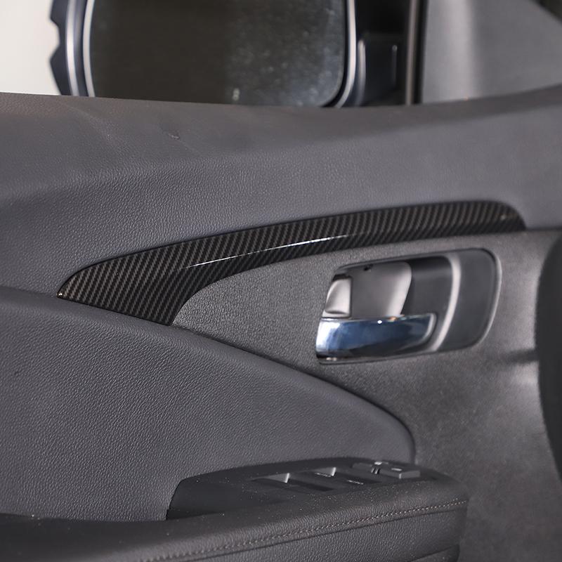 ABS Carbon fibre/Black For Honda Pilot 2015-2025 Car Inner Door Panel Decoration Strip Cover Trim Sticker Car Accessories