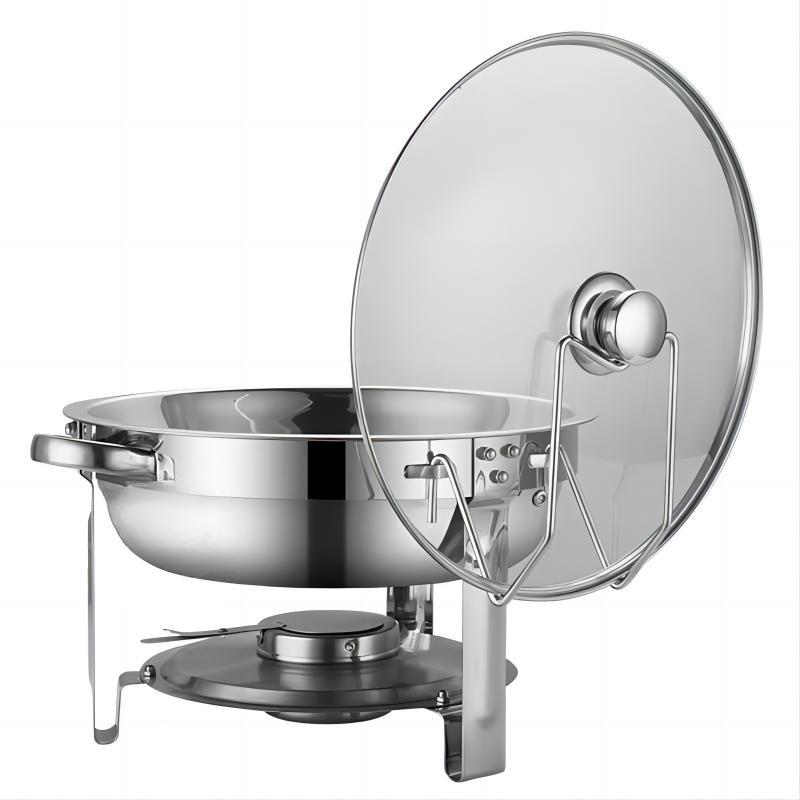 Stainless Steel Round Chafing Dish with Hangable Heat Preservation Container